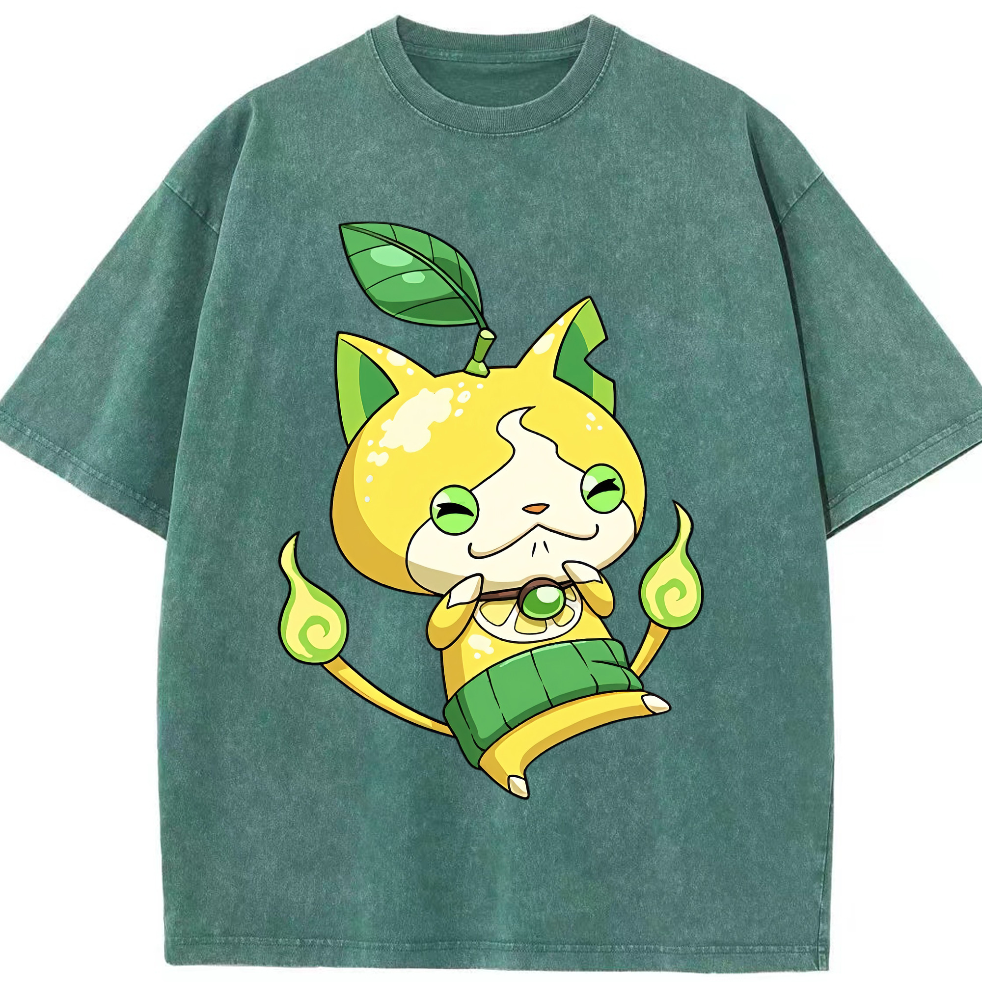 （画像用） 妖怪ウォッチ Yo-kai Watch 綿100% ヴィンテージ風 半袖Tシャツ（フロントプリント）